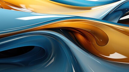 colorful waves abstract background in 3d render.AI generated