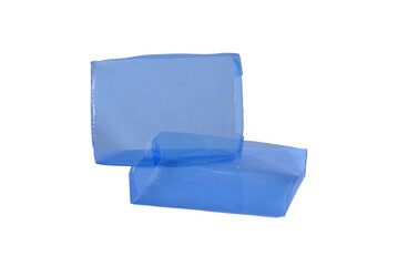 beautiful red gift box with open lid with side view and space for text on white background