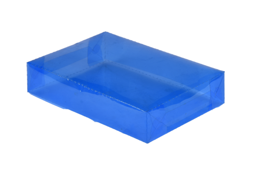 beautiful red gift box with open lid with side view and space for text on white background