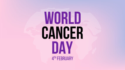  World Cancer Day. 4th February. Template for Banner, Greeting card, Poster Background. Vector illustration