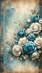 background with roses