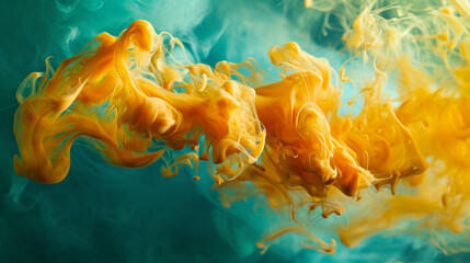 Fototapeta na wymiar Close-up Multi Colored Liquid Textured Swirls Background. Copy paste area for texture