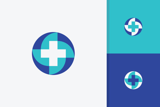 medical cross logo design icon template