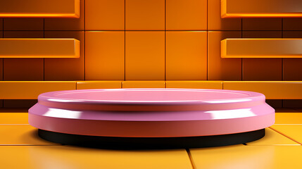 Simple product booth, podium, stage, product commercial photography background, cosmetics booth, 3D rendering