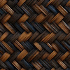 Bamboo Weave Pattern in Dark Colors