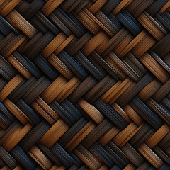 Bamboo Weave Pattern in Dark Colors
