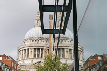 St Paul's Cathedral reflected in an office block