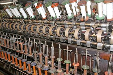Machinery in a Victorian textile mill