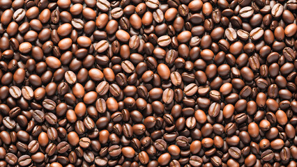 Coffee beans texture layout