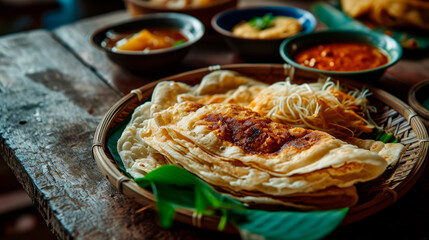 Malaysian national food roti kanai