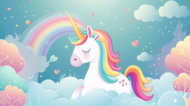 cute pink fairy unicorn