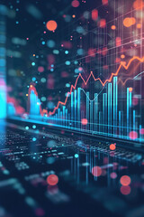 Financial infographic stock market chart