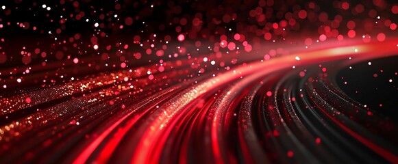 The image shows a swirl of red lights on a black background. great image for a website or blog background - obrazy, fototapety, plakaty