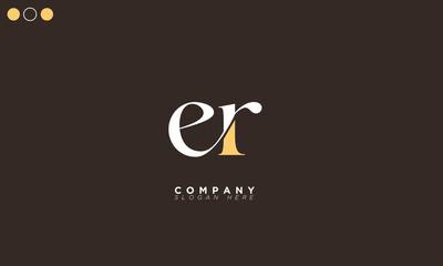 ER Alphabet letters Initials Monogram logo RE, E and R