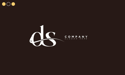 DS Alphabet letters Initials Monogram logo SD, D and S