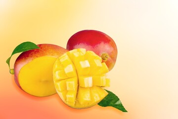 Fresh organic tasty sweet mango fruit