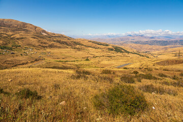 Landscape of the Armenian steppe. Armenia. - 705257796