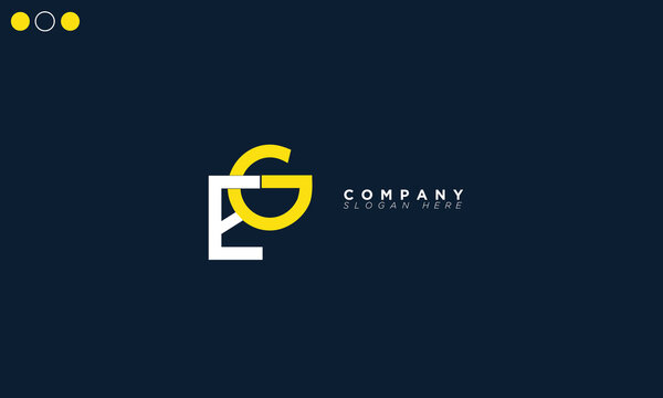 EG Alphabet letters Initials Monogram logo GE, E and G