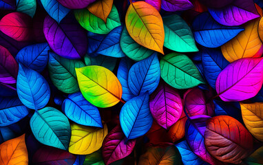 Fototapeta na wymiar Vibrant Spectrum of Foliage