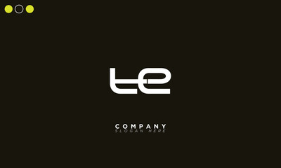 TE Alphabet letters Initials Monogram logo ET, T and E