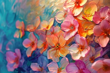 Fototapeta na wymiar Nature's canvas painted with radiant blooming petals