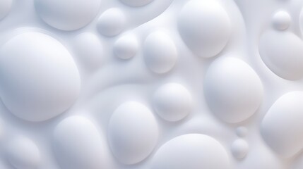 Minimalistic White Soap Foam Bubbles Texture Background AI Generated