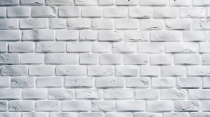 Minimalistic White Brick Wall Background Texture AI Generated