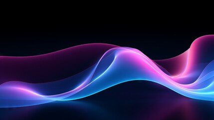 Minimalistic Superb Clean Neon Wave Background AI Generated