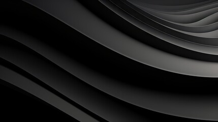 Abstract Shapes and Textures on Black Minimal Background AI Generated