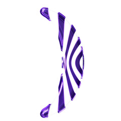 Obraz premium White symbol with dark purple thin straps