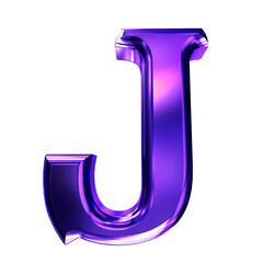 Purple symbol with bevel. letter j
