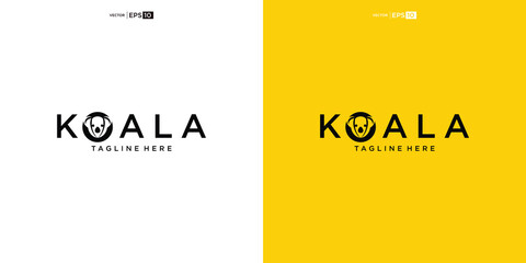koala logo design vector inspiration