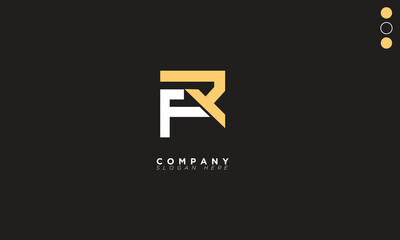 FR Alphabet letters Initials Monogram logo RF, F and R