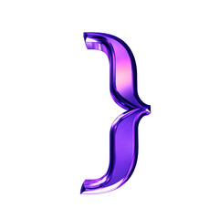 Purple symbol with bevel