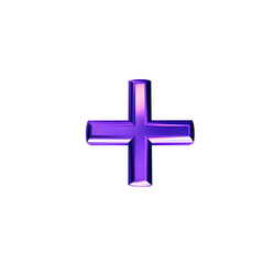 Purple symbol with bevel