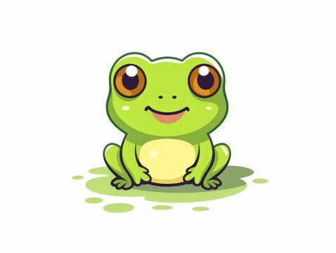 Minimal Simple Hand-Drawn Froglet Illustration AI Generated