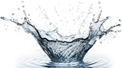 water splash isolated on white