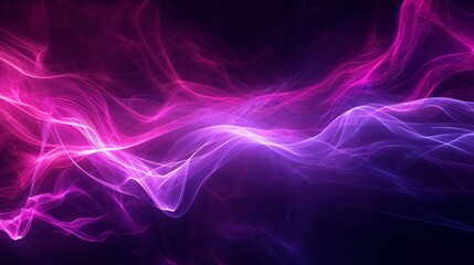 Neon colored purple lines crossing cloud