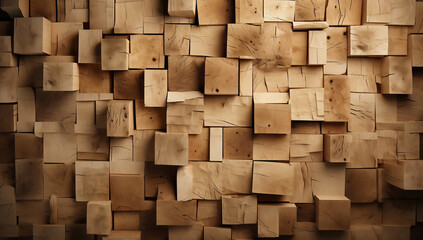 Textura abstrata composição de blocos de madeira clara