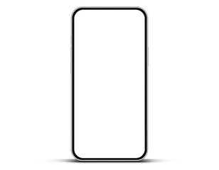 3d high quality vector smartphone mockups. Ultra realistic mobile device UI UX mockup for presentation template. Cellphone frame with blank screen isolated templates. 3d isometric illustration.