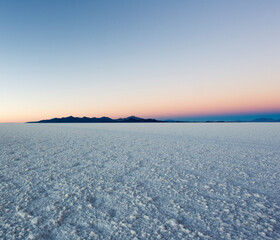 A landscape of Uyuni saltflat