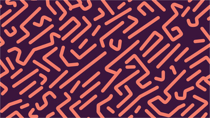 Seamless vector background. Vector illustration. The geometric pattern with wavy lines. Cute abstract kids background. Seamless pattern with symmetric geometric ornament.