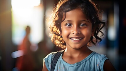 A photo of a young student who is smiling.