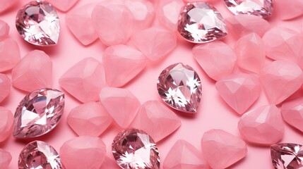 A pink background with pink diamonds in an arrangement.