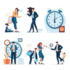 Business people and time management