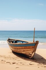 boat on top of a sandy beach