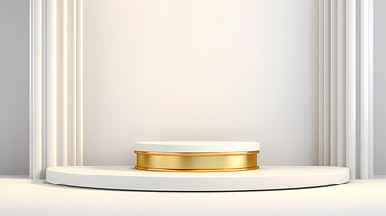 Simple product booth, podium, stage, product commercial photography background, cosmetics booth, 3D rendering