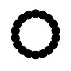 Necklace icon illustration isolated on white. Wristband, bracelet icon