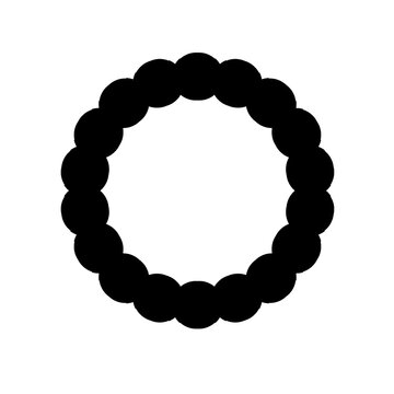 Necklace icon illustration isolated on white. Wristband, bracelet icon