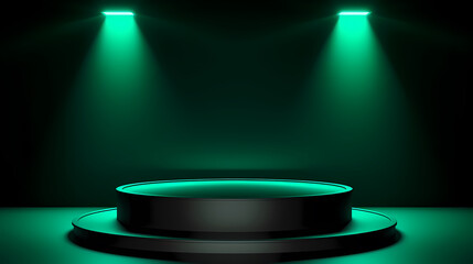 Simple product booth, podium, stage, product commercial photography background, cosmetics booth, 3D rendering